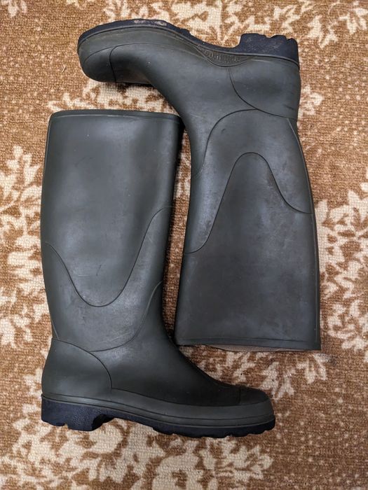 Кожаные ботинки р.44 /29 см/ сапоги резиновые р.42