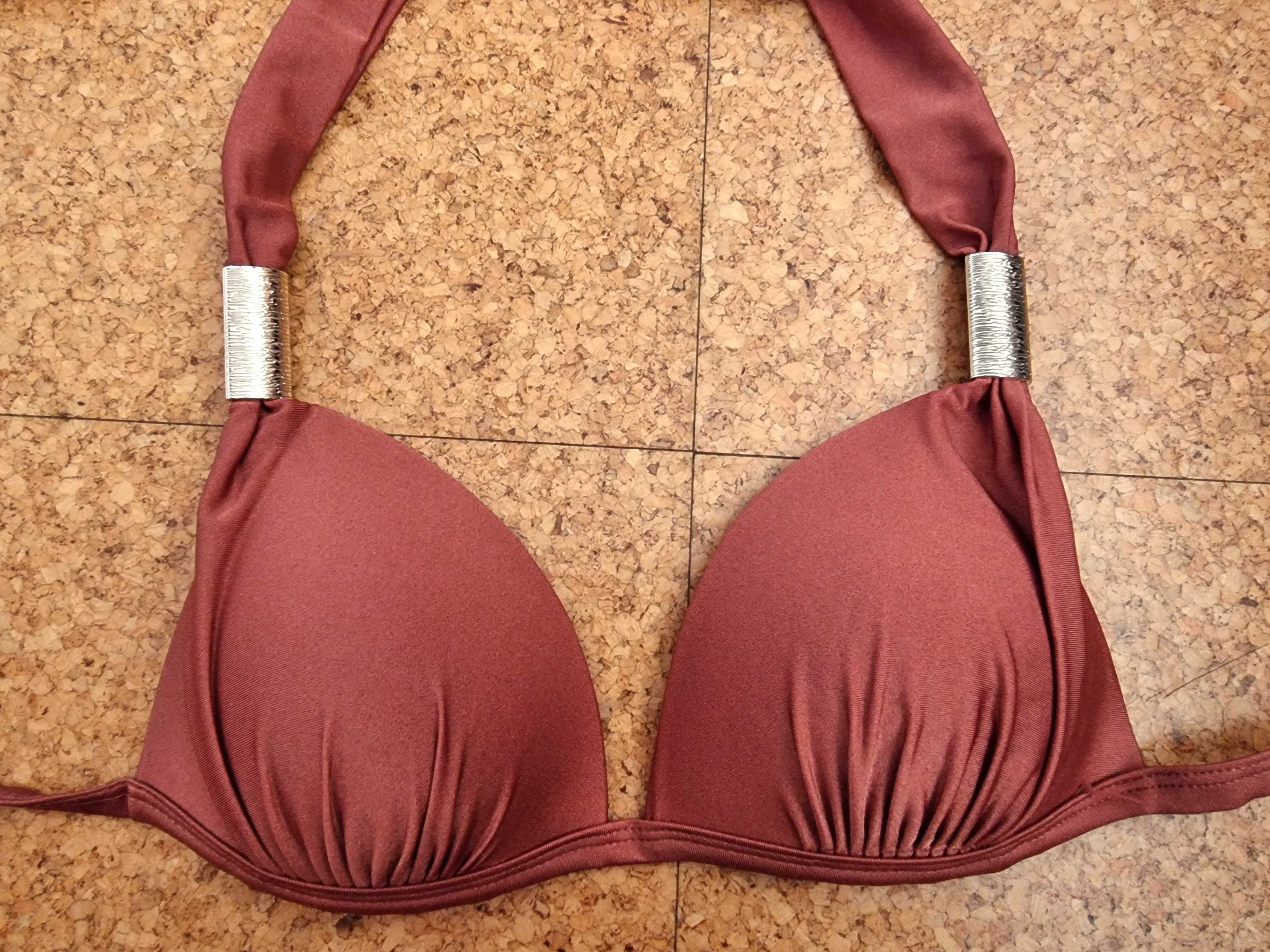 Parte de cima de bikini castanho/cor cobre Primark, tamanho 36 Lisboa • OLX  Portugal