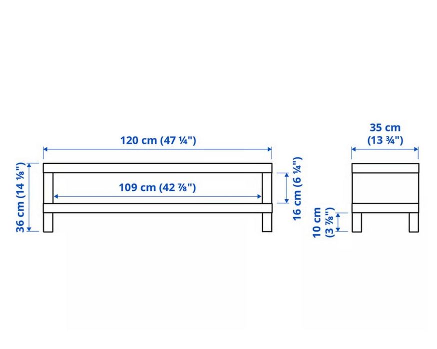 Móvel TV Ikea branco LACK