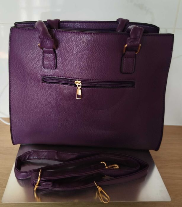 Bolsa Roxa c/dois ziperes
