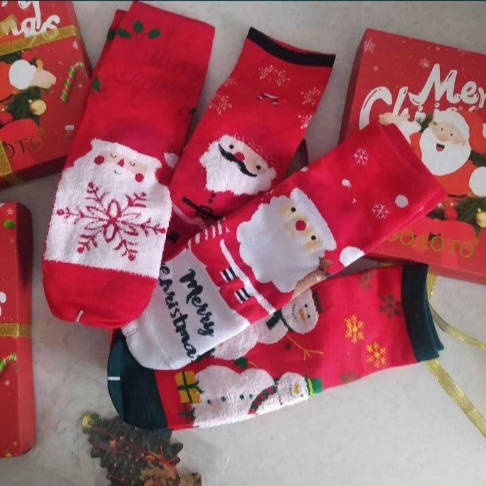 Новорічний подарунковий набір шкарпеток, новогодний набори носков
