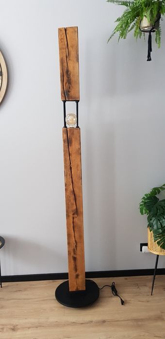 Lampa podłogowa,  lampa stojąca,  lampa drewniana