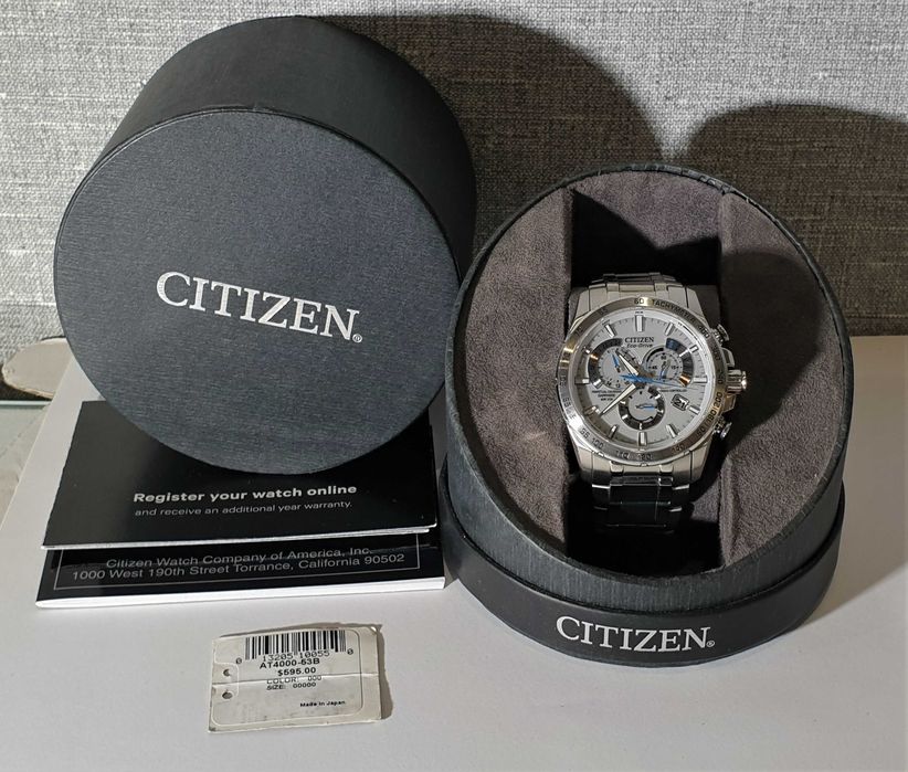 Чоловічий годинник часы Citizen AT4000-53E Eco-Drive 200m Sapphire