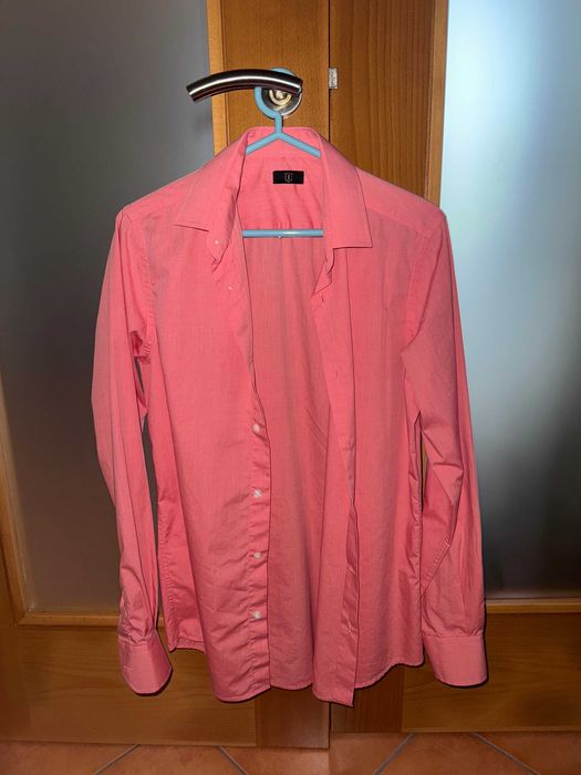 Camisa Suits Rosa Slim Fit (S)