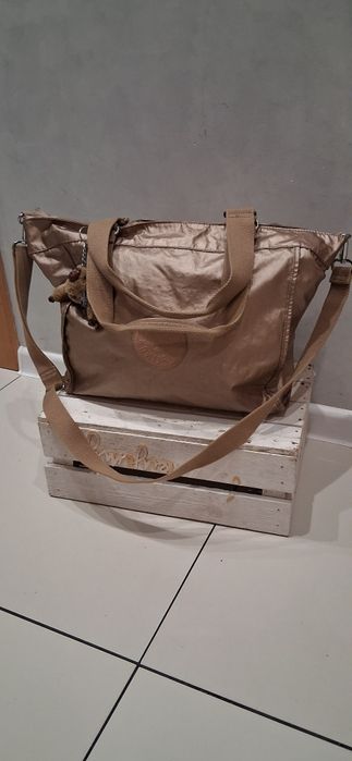 Torba Kipling New Shopper S Tabacco Metal  jak nowa