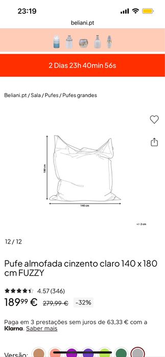 Puff gingante 140x180