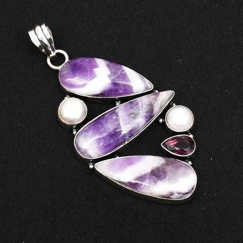 zawieszka, wisior kamień naturalny
Ametyst, perła, kwarc. Próba 925