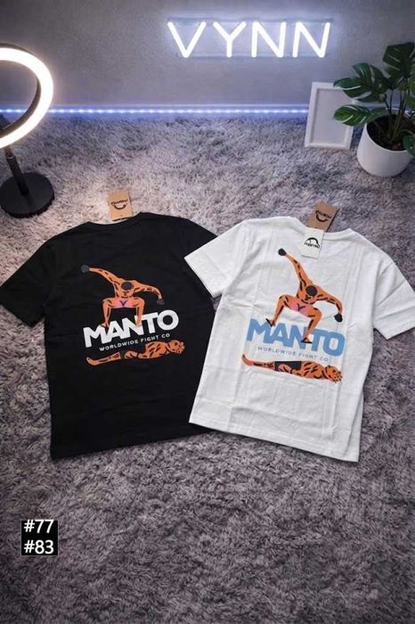 Большой Принт MANTO x Panku • Новая Футболка МАНТО Панку • XS S M L XL XXL
