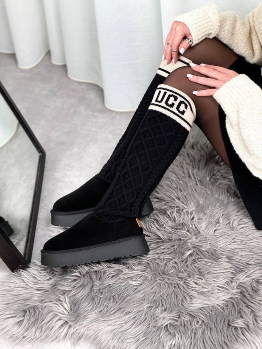 Уггі з в'язаною панчохою