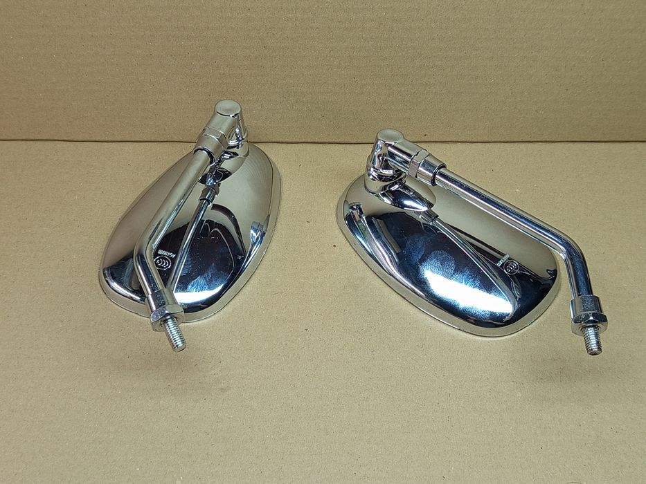 Дзеркала мото (пара) "ОВАЛ ХРОМ" M8  М10 R+R