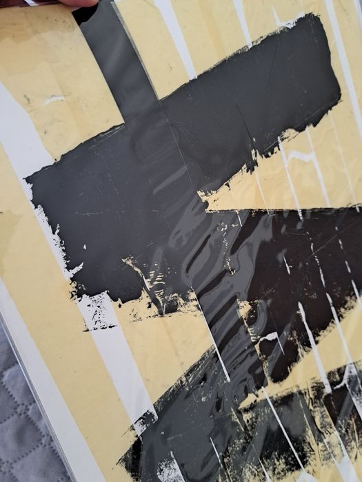 Pintura ilustração de letra W / M - 42,2 x 29,8 cm - NOVO