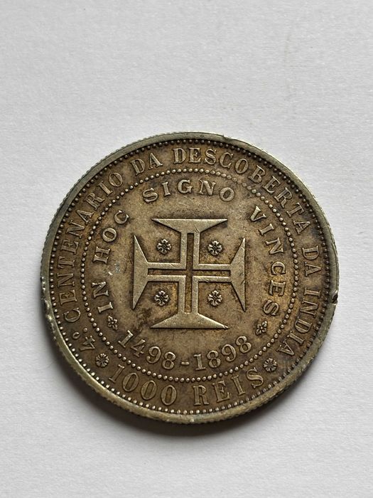 Portugal 1000 Reis 1898 Silver Coin - Vasco da Gama India Anniversary KM#539