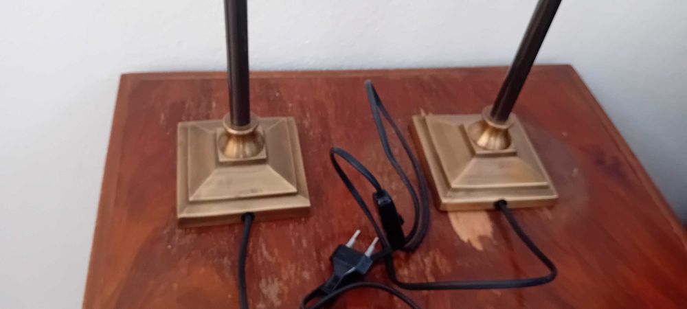 Candeeiros vintage, base em latão