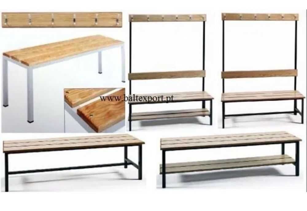 Banco Balneário Corrido Ginásio Escolas Industria Vestiários Mad. Novo