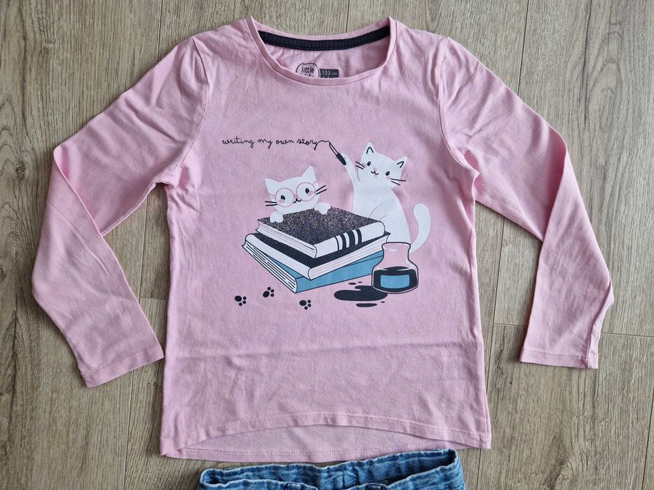 Jeansy i Bluzka dla Dziewczynki Little Kids 122cm