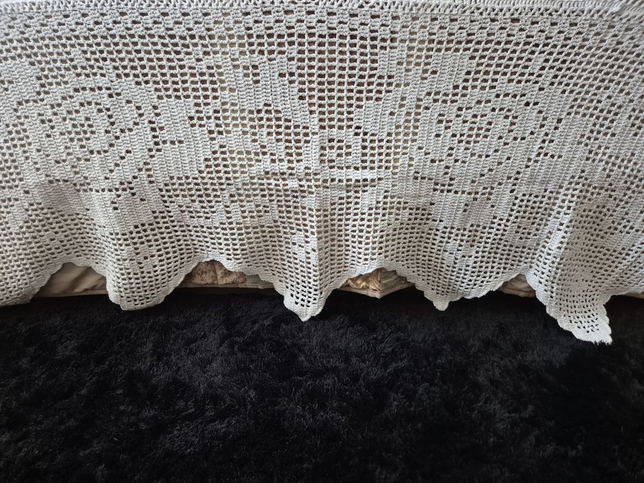 Colcha edredom em crochê.