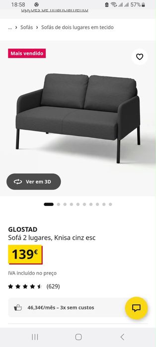 Sofa do ikea 2 lugares