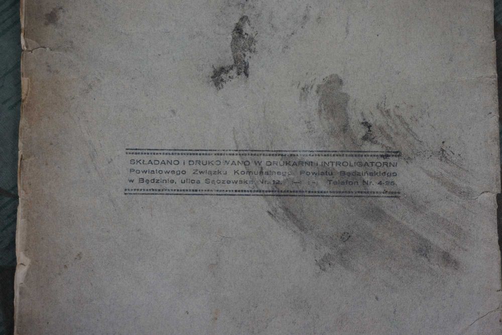 Jednodniówka POW 1928r Sosnowiec Dąbrowa Śląsk Piłsudski Legiony