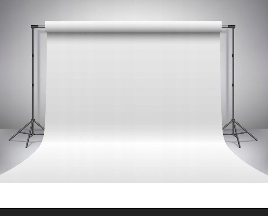 Tło fitograficzne białe winylowe 230x500cm