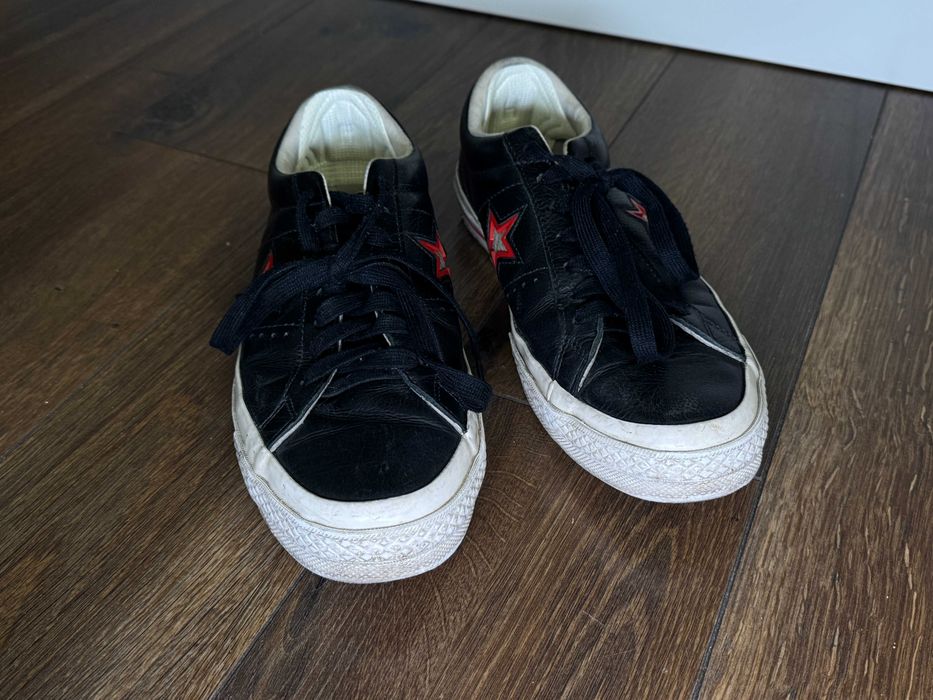 Converse skórzane czarne EU42.5 / 27cm – oryginał, wygodne, dobra cena