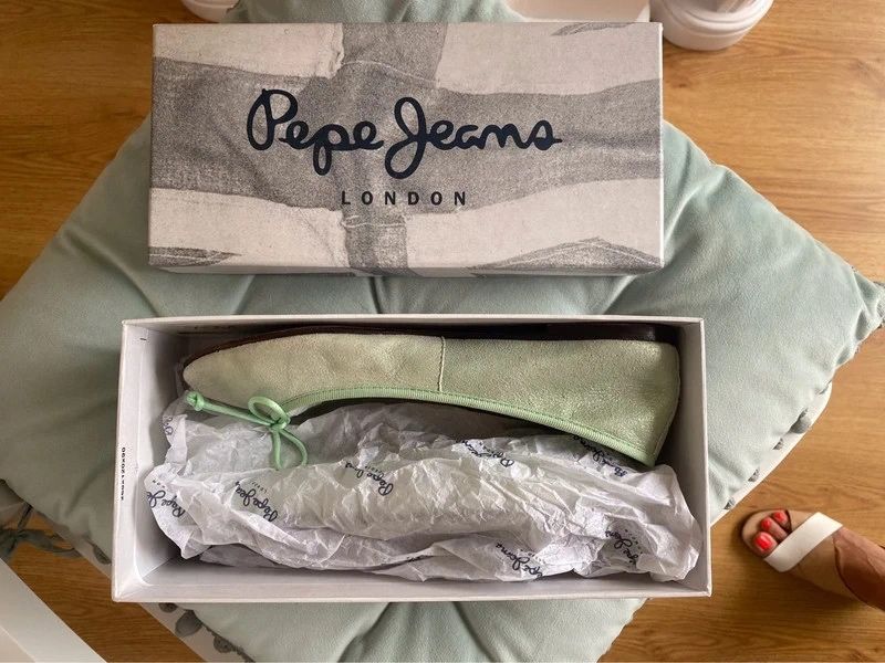 Pepe Jeans balerinki baleriny baletki mokasyny skóra 100%  zamsz