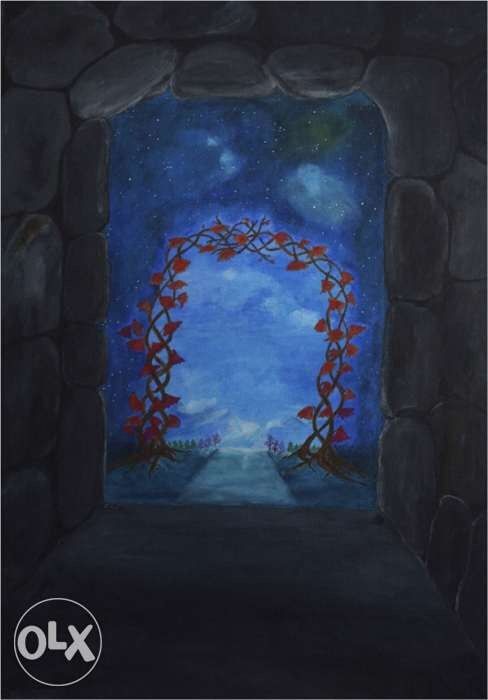 Obraz "Hope" farba akrylowa na płycie pilśniowej 3,2mm  50 cm x 70 cm