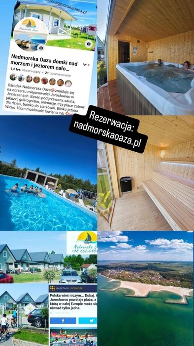Domki całoroczne wajacje basen podgrzewany sauna jacuzzi majówka