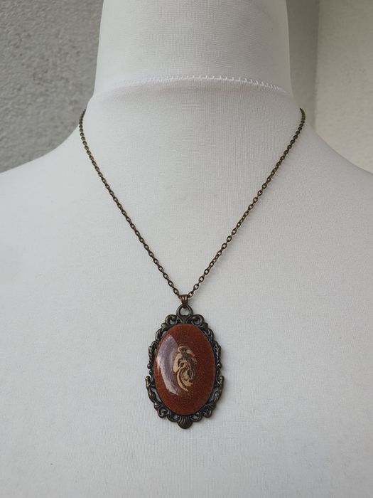 Naszyjnik artystyczny handmade + pudełeczko arthoe avant garde