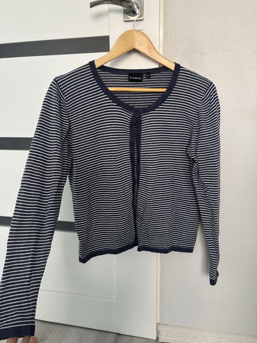 Kardigan sweter na guziki w paski