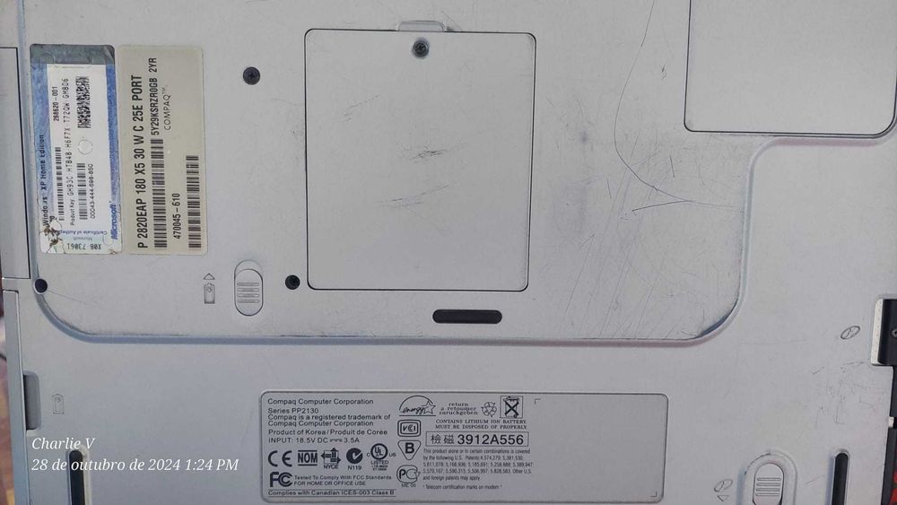Portátil Compaq Presario 2800