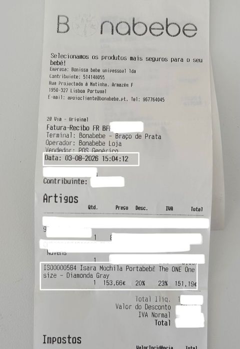 Marsúpio Isara - NOVO! Com fatura e garantia