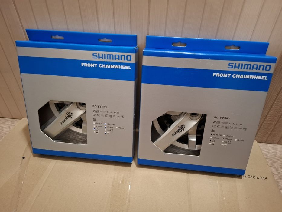 ВЕЛОсипедные шатуны Shimano FC-TY501:(42/34/24 и 48/38/28). Оригинал!