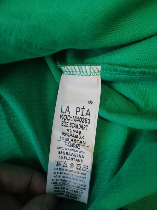 Nowa bawełniana bluza, trawka La Pia do 120 biust