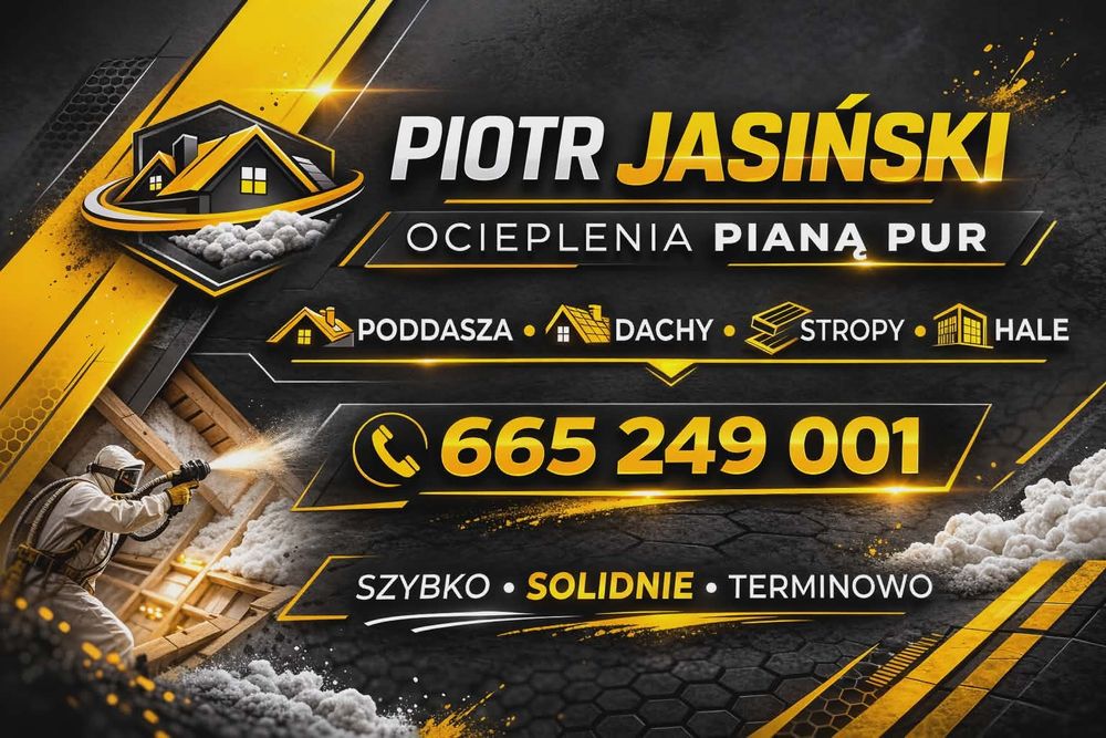 Ocieplanie pianą pur ocieplenie domu izolacja paddasza strop dachu