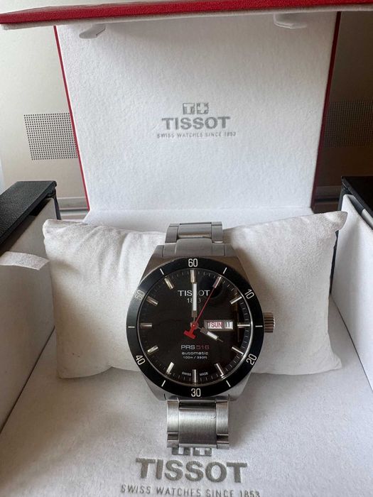 Relógio Tissot 1853 PRS516 Automático e traseira em cristal