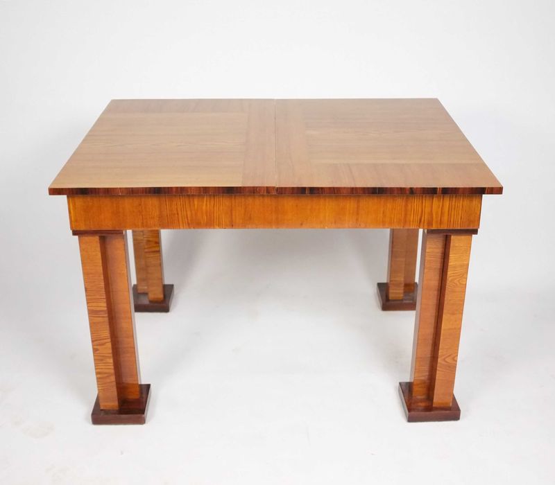 POLSKI MODERNIZM lat 20stych, stół z krzesłami, art deco, palisander