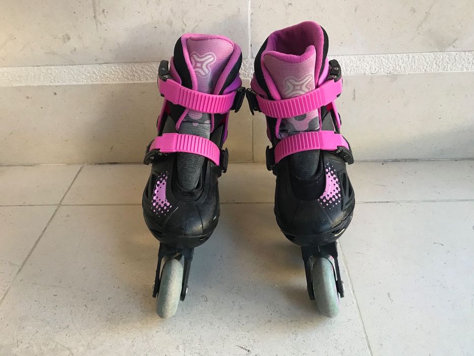 Patins em linha para menina - Tamanho 30 a 33