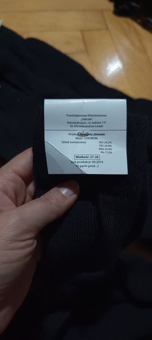 Skarpety wojskowe zimowe długie