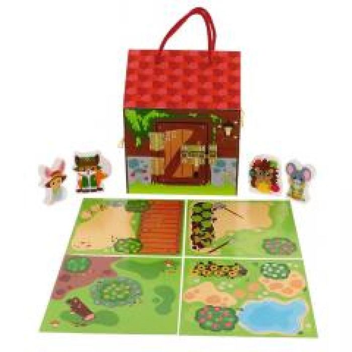 Zabawka drewniana - Zamek. Tiny Tails TREFL pudełko,229x229 mm