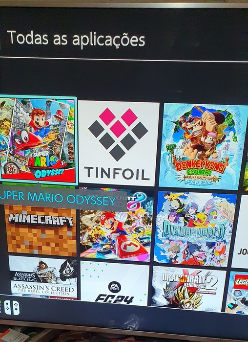 Nintendo switch v1 + Jb + vários extras + 50 jogos etc63825800031235120