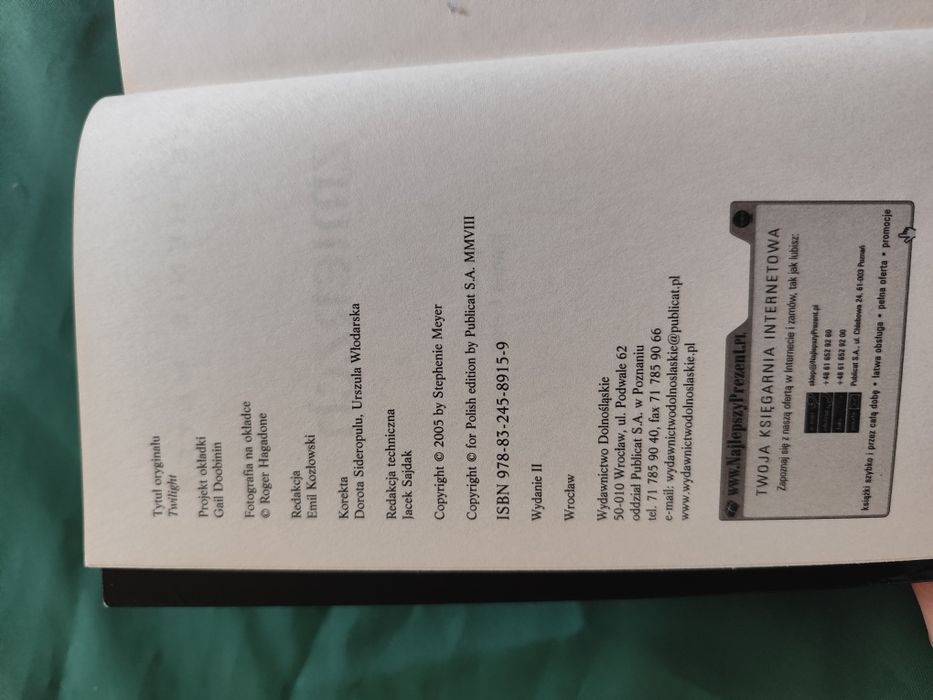 Zmierzch, książka, cz pierwsza