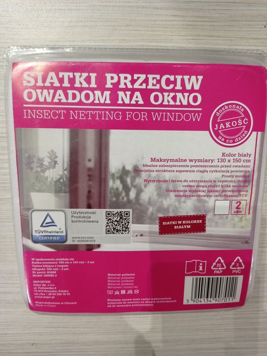 Siatki przeciw owadom na okno