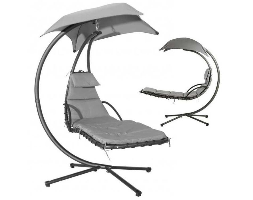HUŚTAWKA Ogrodowa LEŻAK / Fotel wiszący - SZARY