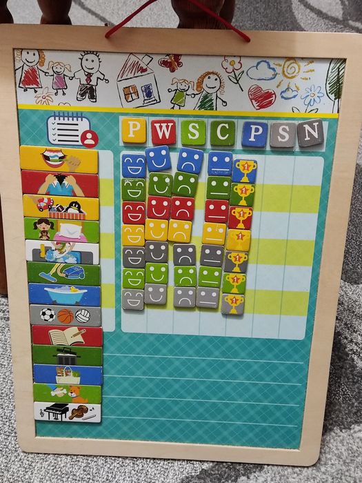 Tablica obowiązków edukacyjna magnetyczna