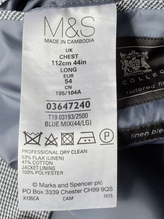 Чоловічий блейзер піджак M&S Collection, розмір 54 / XL (Long)