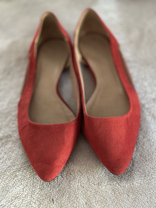 Baletki baleriny czółenka czerwone 39