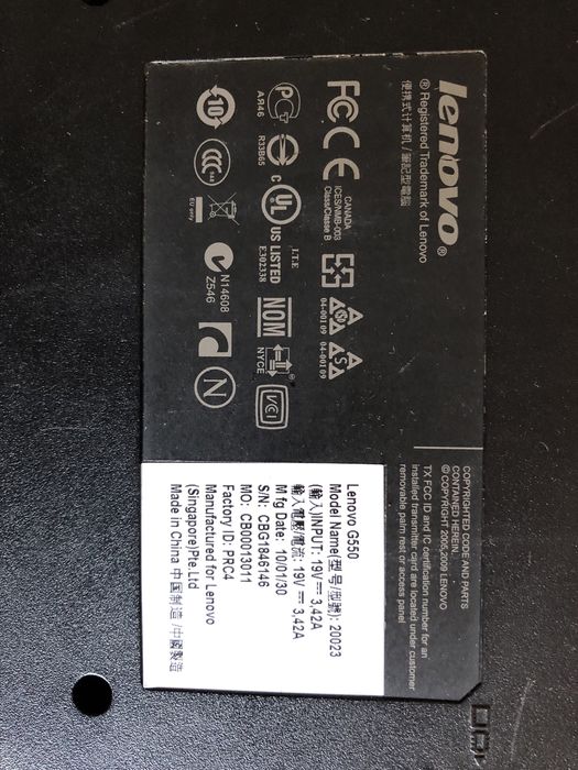 Ноут Lenovo G550