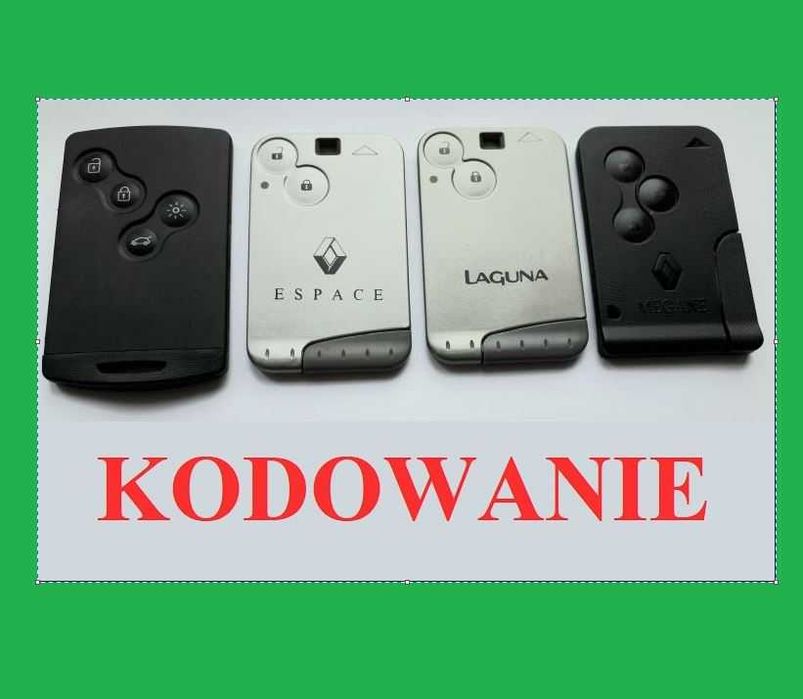 Karta Renault Laguna Espace Megane Scenic kodowanie dorabianie PIN MŁ2