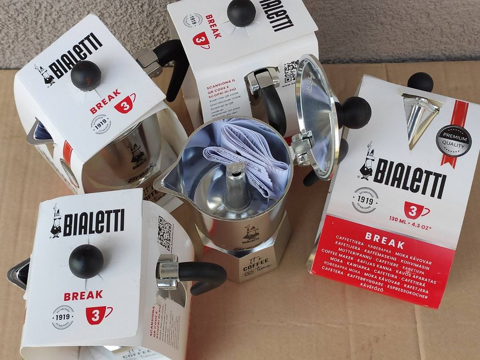 Bialetti Break Rainbow гейзерная кавоварка кофеварка на 3 чашки 130 мл