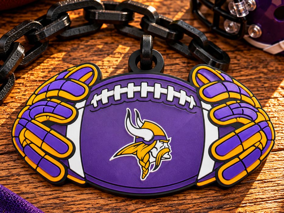 Cadeia de futebol e luvas de futebol Vikings